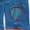 Gants en Cuir d'Agneau Bleus Rouges Martine Non Doublés.