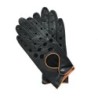 Gants en Cuir d'Agneau Noirs Marrons Martine Non Doublés.
