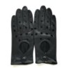 Gants en Cuir d'Agneau Noirs Martine Non Doublés.