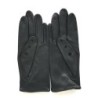 Gants en Cuir d'Agneau Noirs Martine Non Doublés.