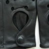 Gants en Cuir d'Agneau Noirs Martine Non Doublés.