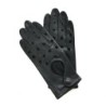 Gants en Cuir d'Agneau Noirs Martine Non Doublés.