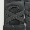 Gants en Cuir d'Agneau Noir Anastasie Doublés en Soie.
