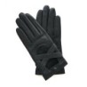 Gants en Cuir d'Agneau Noir Anastasie Doublés en Soie.