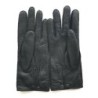 Gants en Cuir de Pécari Noir Paul Doublure Alpaga.