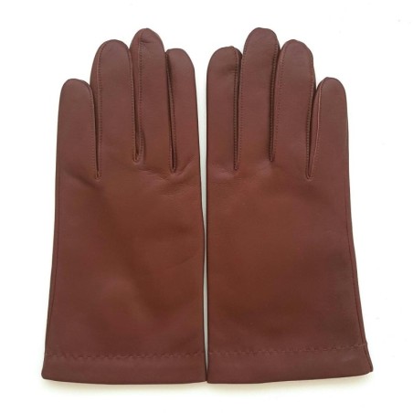 Gants en Cuir d'Agneau English Tan Raphaël Doublés soie.