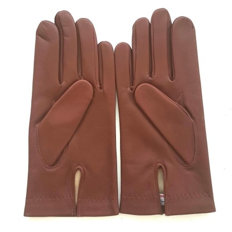 Gants en Cuir d'Agneau English Tan Raphaël Doublés soie.