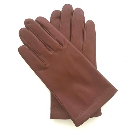 Gants en Cuir d'Agneau English Tan Raphaël Doublés soie.