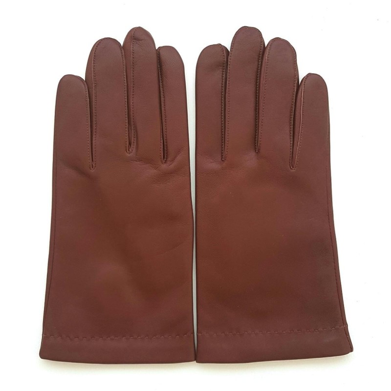 Gants en Cuir d'Agneau English Tan Raphaël Doublés soie.