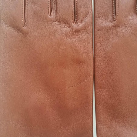 Gants en Cuir d'Agneau English Tan Raphaël Doublés soie.