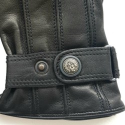 Gants en Cuir d'Agneau Noirs Jules Doublure Polaire.