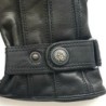 Gants en Cuir d'Agneau Noirs Jules Doublure Polaire.