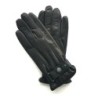 Gants en Cuir d'Agneau Noirs Jules Doublure Polaire.
