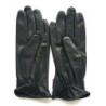 Gants en Cuir d'Agneau Noirs Jules Doublure Polaire.