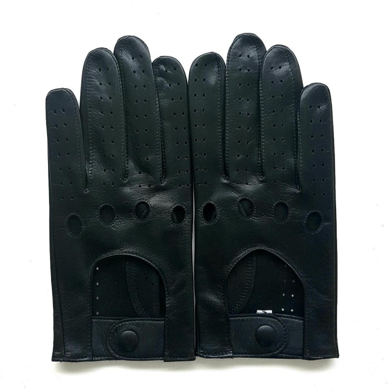 Gants en Cuir d'Agneau Noir Ayrton Non Doublés.