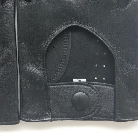 Gants en Cuir d'Agneau Noir Ayrton Non Doublés.