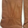Gants en Cuir de Cerf Chocolat Marc Doublure en Soie.