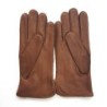 Gants en Cuir de Cerf Chocolat Marc Doublure Cachemire.