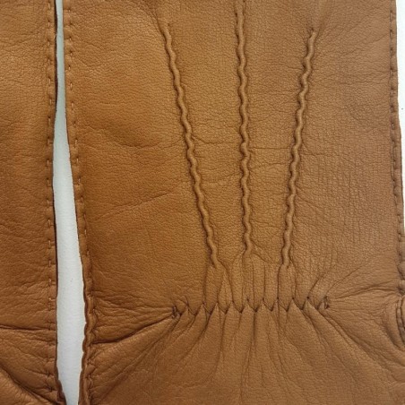 Gants en Cuir de Cerf Caravane Marc Doublure en Cachemire.