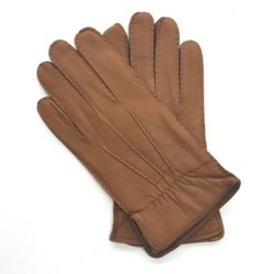 Gants en Cuir de Cerf Caravane Marc Doublure en Cachemire.