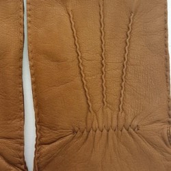 Gants en Cuir de Cerf Caravane Marc Doublure en Cachemire.