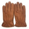 Gants en Cuir de Cerf Chocolat Marcus Doublure en Cachemire.