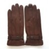 Gants en Cuir d'Agneau Chocolat Arthur Doublure Bemberg.