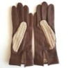 Gants en Cuir d 'Agneau, Havane, Gants de Conduite, Non Doublés.