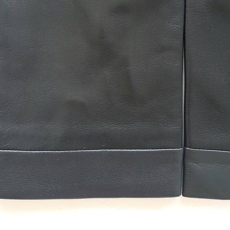 Gants en Cuir d'Agneau Noirs Gris Foncé Guilhem Doublés Soie.
