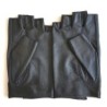 Mitaines en Cuir d'Agneau Noir Pilote Femme Non Doublées.