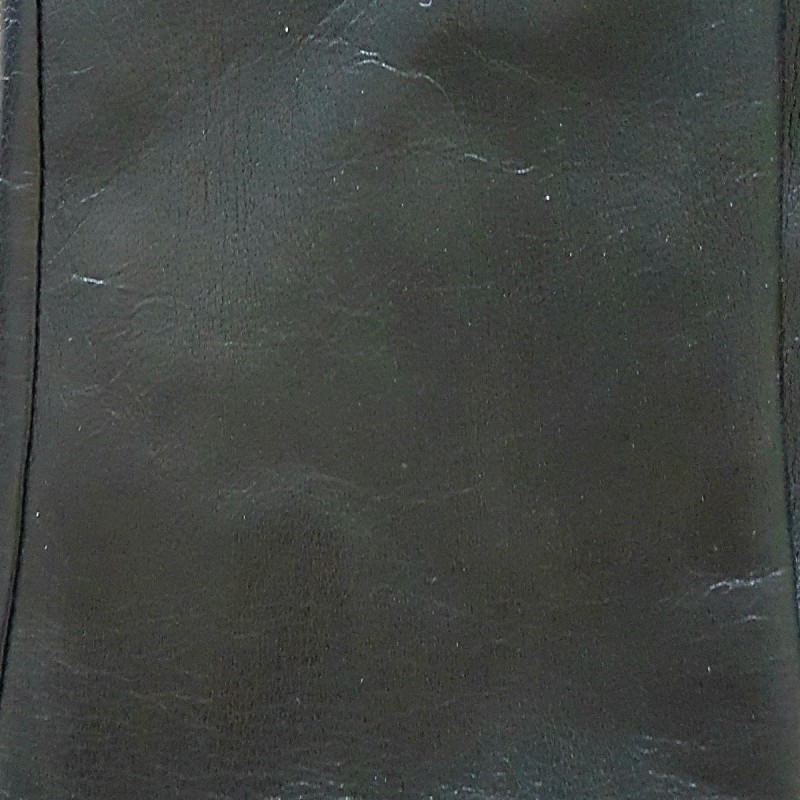 Gants en Cuir d'Agneau Noir Capucine Non Doublés.
