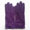 Gants en Cuir d'Agneau Améthyste Anémone Doublés Soie.