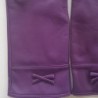 Gants en Cuir d'Agneau Améthyste Anémone Doublés Soie.