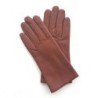 Gants en Cuir d'Agneau Cognac Foncé Capucine Doublés Cachemire.