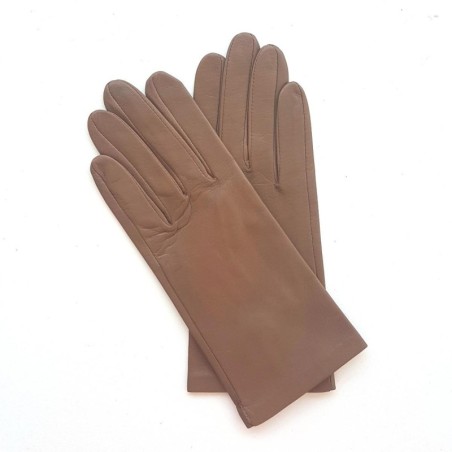 Gants en Cuir d'Agneau Sable Capucine Non Doublés.