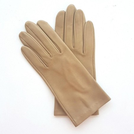 Gants en Cuir d'Agneau Chaux Capucine Non Doublés.