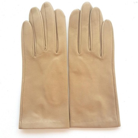 Gants en Cuir d'Agneau Chaux Capucine Doublés Cachemire.