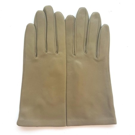 Gants en Cuir d'Agneau Alfa Capucine Doublés Soie.