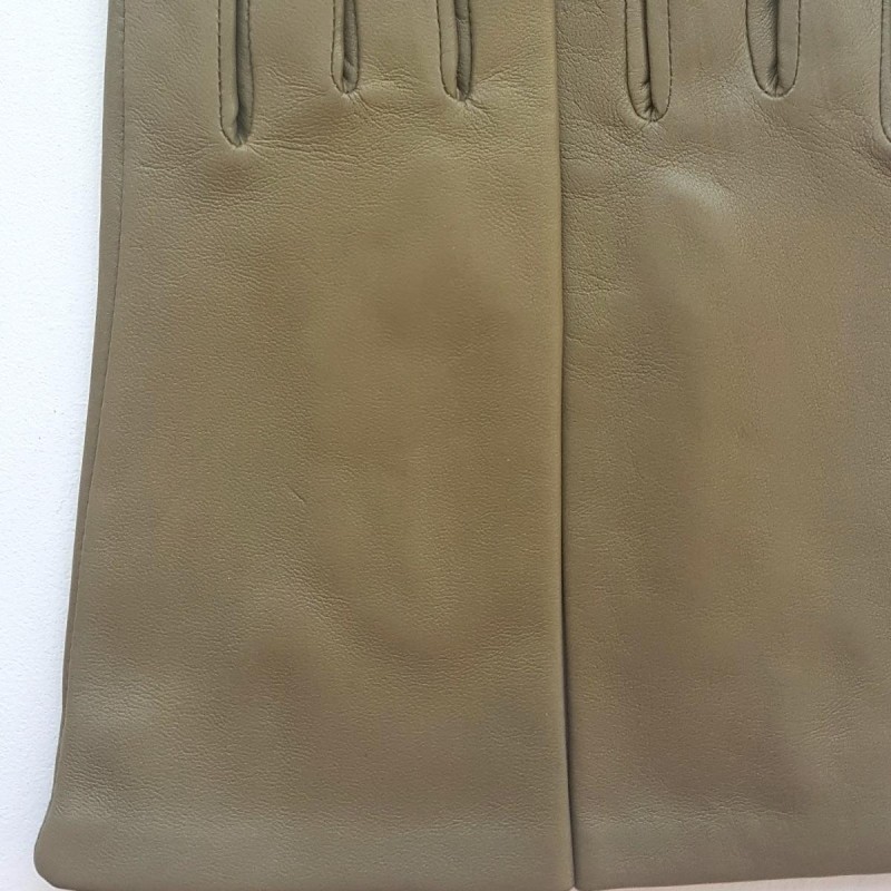 Gants en Cuir d'Agneau Alfa Capucine Doublés Soie.