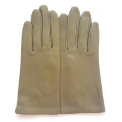 Gants en Cuir d'Agneau Alfa Capucine Doublés Soie.