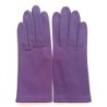 Gants en Cuir d'Agneau Améthyste Capucine Non Doublés.