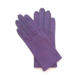 Gants en Cuir d'Agneau Améthyste Capucine Non Doublés.