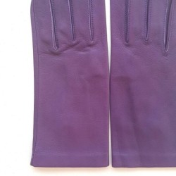 Gants en Cuir d'Agneau Améthyste Capucine Non Doublés.