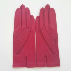 Gants en Cuir d'Agneau Orchidée Capucine Non Doublés.