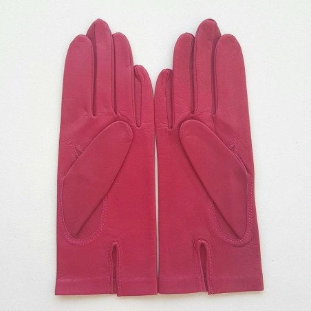 Gants en Cuir d'Agneau Orchidée Capucine Non Doublés.