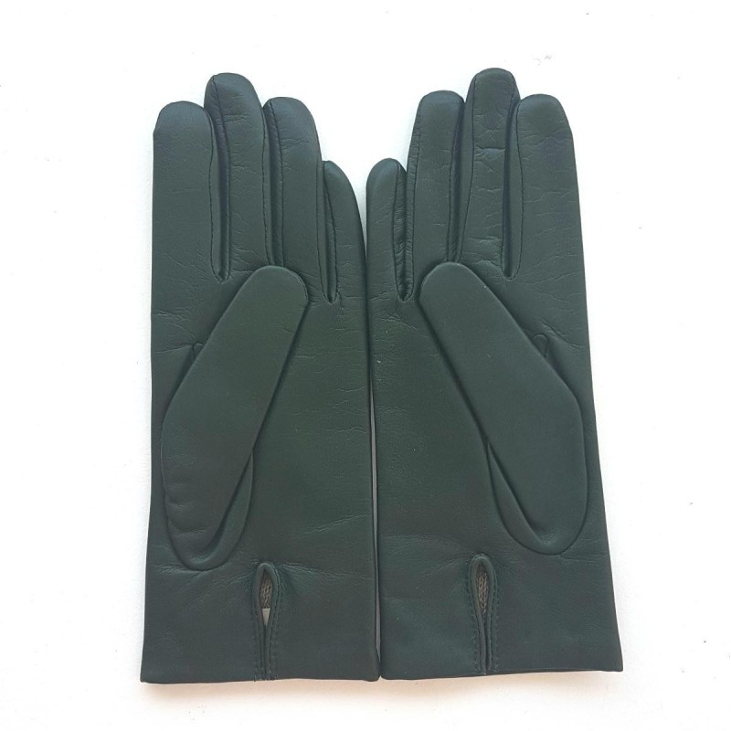Gants en Cuir d'Agneau Feuille Capucine Doublés Cachemire.