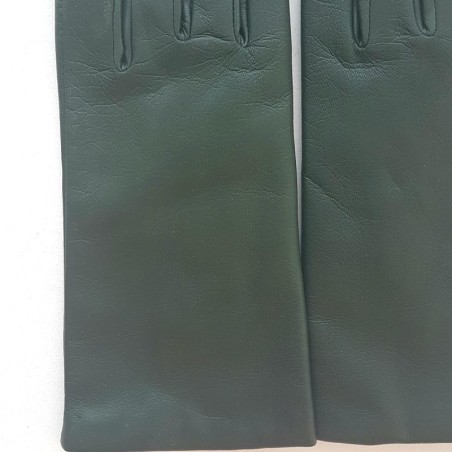 Gants en Cuir d'Agneau Feuille Capucine Doublés Cachemire.