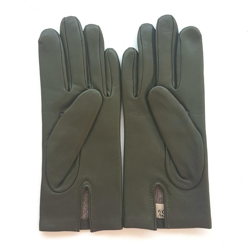 Gants en Cuir d'Agneau Epicéa Capucine Doublés Cachemire.
