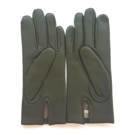 Gants en Cuir d'Agneau Epicéa Capucine Doublés Cachemire.