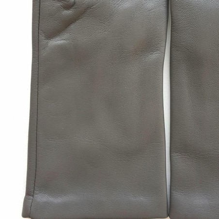 Gants en Cuir d'Agneau Gris Capucine Non Doublés.